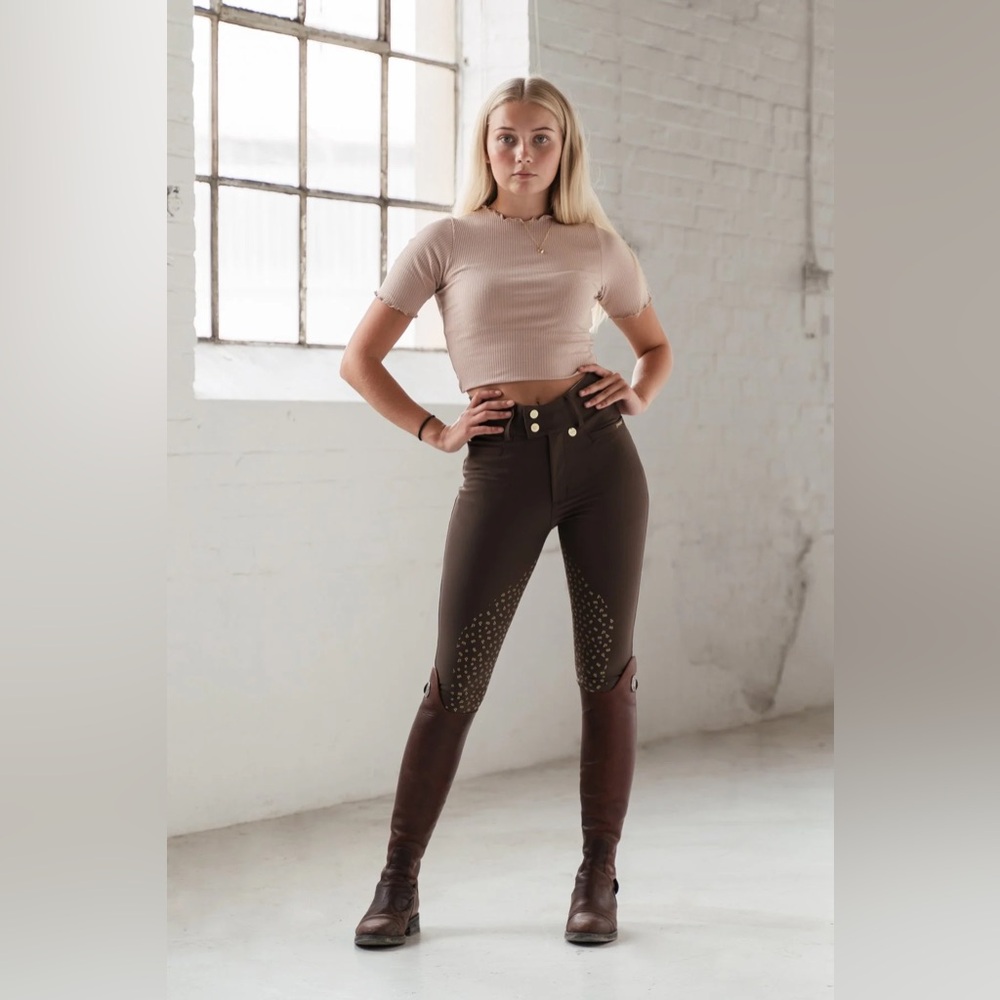 Pomme Nellie Chocolate Bling Breeches M